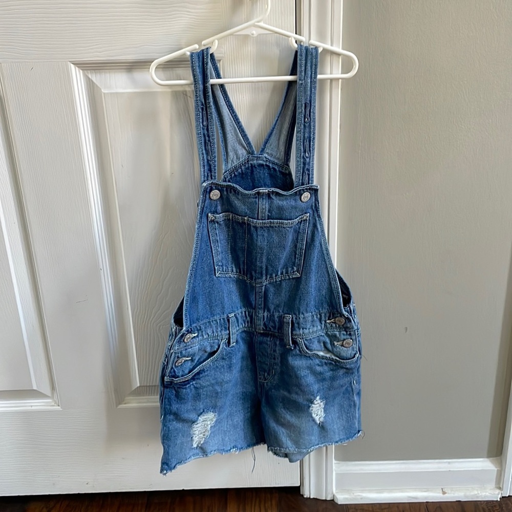 Old Navy girl’s shirt overalls, size large (10-12).